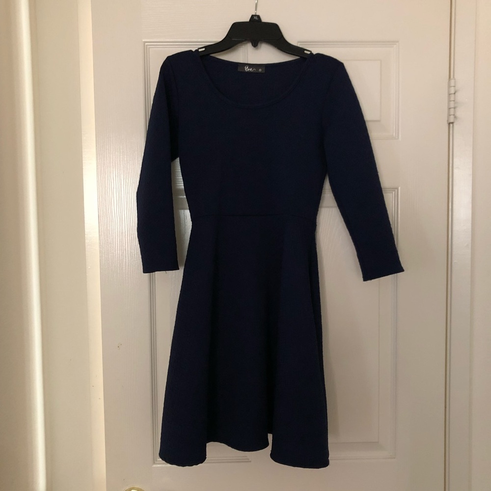 Navy Blue Skater Dress